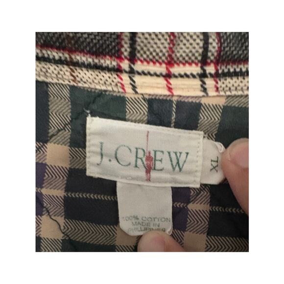 J. Crew Vintage Plaid Corduroy Quilted Cotton Shacket Size XL - Picture 3 of 7